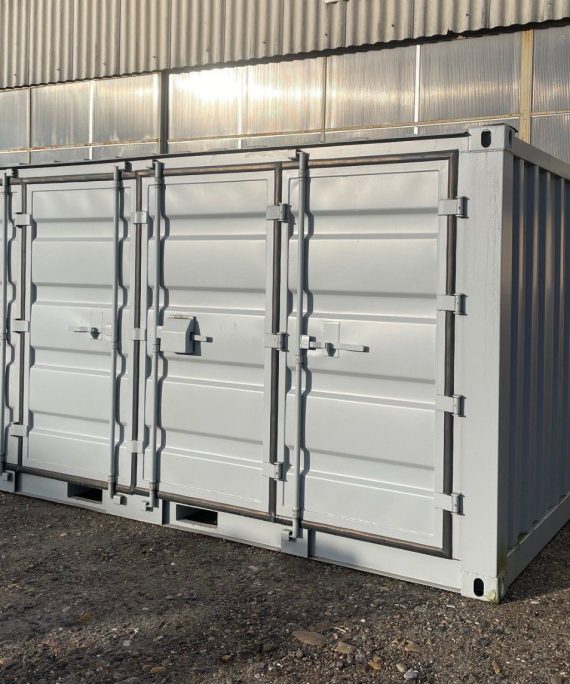 Contentor de 20 pés branco aberto/acesso lateral total