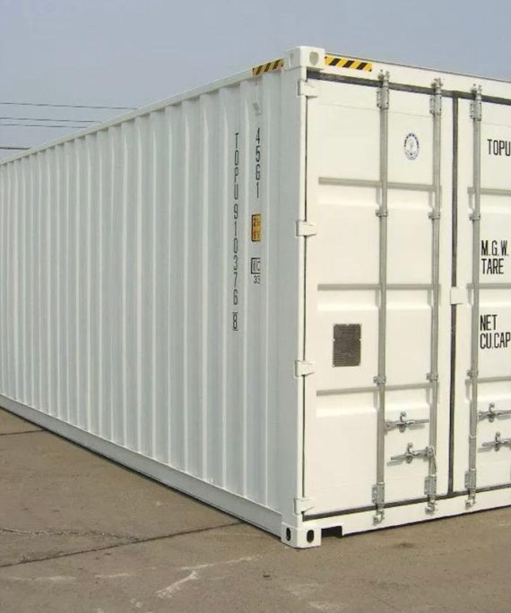Contentor de transporte Hc branco de 40 pés