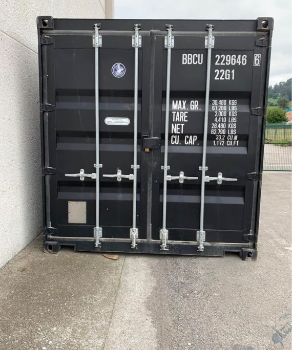 Contentor de autoatendimento preto de 20 pés