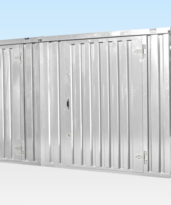 Conjunto de contentores de ligação lateral plana de 4m x 4,2m (galvanizado)