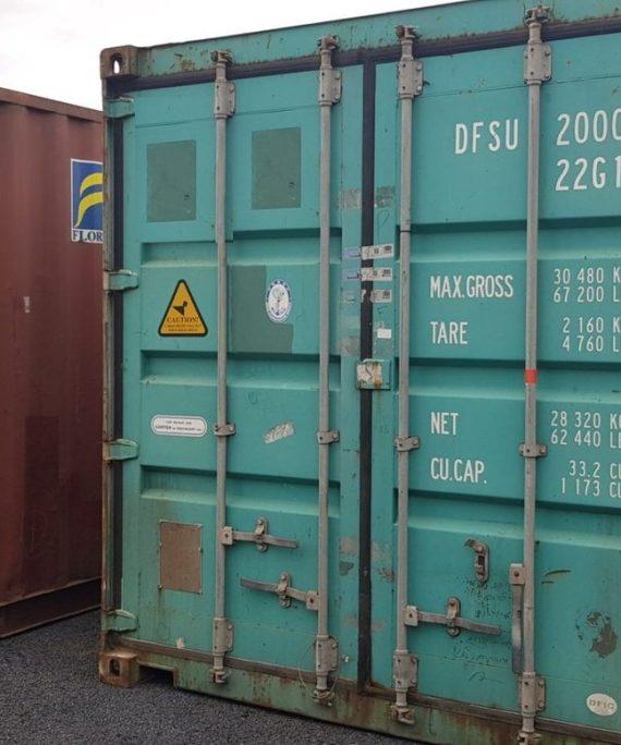 Contentor de transporte verde classe B seco de 20 pés