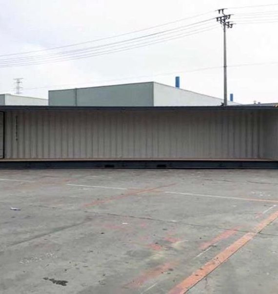 Contentor 40 pés High Cube open side preto (1 viagem)