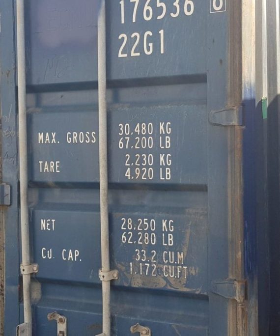 Contentor 20 pés Dry Classe B azul